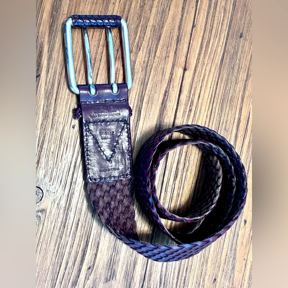 Like New 💥 Vintage! Michael Kors Extra Wide Braided Leather Chunky Belt Small - Picture 3 of 7